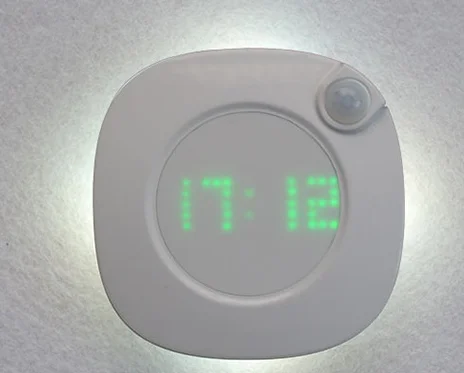 Светодиодные часы с человеческим телом инфракрасный индукционный ночник