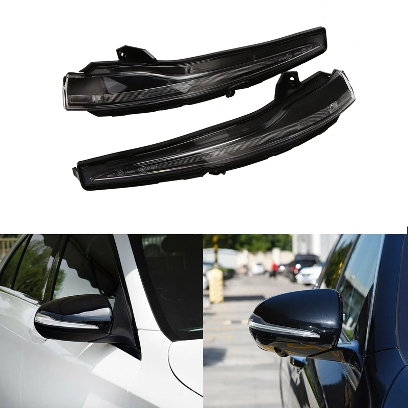 

Car Rear View Side Mirror LED Turn Signal Indicator Light for Mercedes Benz C W205 S W222 E W213 14-20