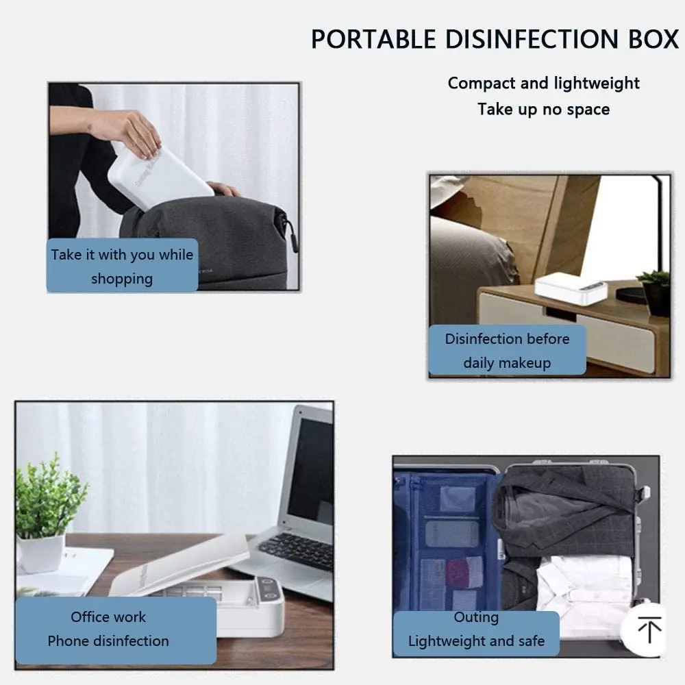 

Masks Ultraviolet Sterilizer Box Uvc Light Portable Automatic Disinfection Box with Kill The Virus Blacklight Led Protection