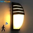 Светодиодный настенный светильник, водонепроницаемый светильник для крыльца, современный настенный светильник s 10 Вт, радар, датчик движения, вилла, внутренний двор, сад, уличный светильник