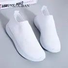 Женские летние кроссовки без шнуровки, вязаные туфли-носки, женская повседневная обувь на плоской подошве, модная женская обувь для тренировок, модель 2021