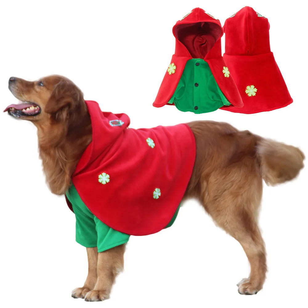 

Christmas Dog Costumes Soft Pet Cape Velvet Funny Dog Xmas Clothes For Small Medium Large Dogs Pet Cloak Dog Coat Pet Supplies