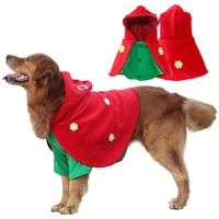 christmas dog costumes soft pet cape velvet funny dog xmas clothes for small medium large dogs pet cloak dog coat pet supplies