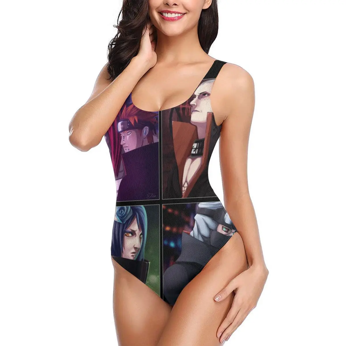 

women 2021 sexy Bikinis Akastuki Uzumaki Women Swimsuit One-Piece swimsuit Anime Cartoon Women Beach wear