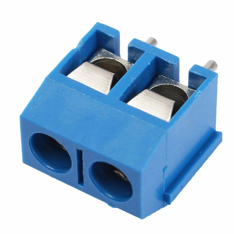 

40pcs Blue 2-Pin Screw Terminal Block Connector 5.08mm Pitch Panel PCB Mount Phosphor Bronze Ni Plated Or Stainless Steel Blocks