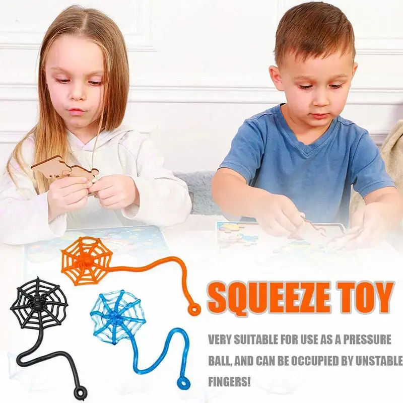 Хэллоуин Паук Паутина липкие игрушки Дети День рождения смешная случайная