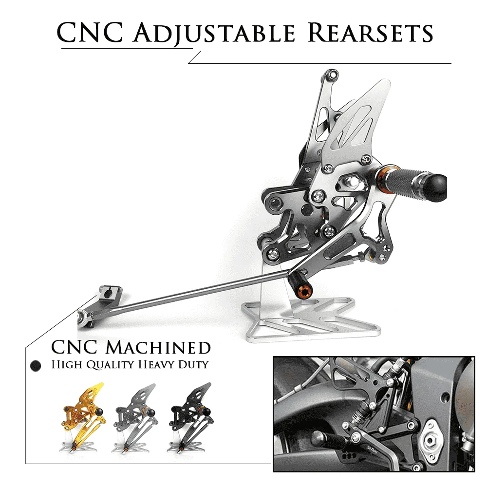 

Motorcycle CNC Aluminum Footrest Rear Set Adjustable Rearset Foot Pegs for Yamaha FZ1 1000 Fazer FZ1S 2006-2013 FZ8 2010-2013