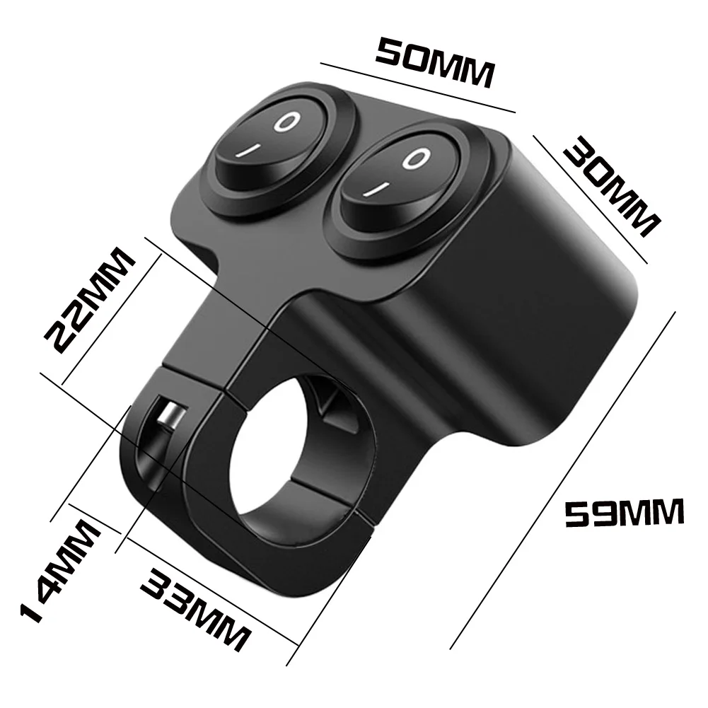 

12V 7/8" Handlebar Control Switch Motorcycle Dual Control Headlight Double Flasher Speaker Switch replacement accessories