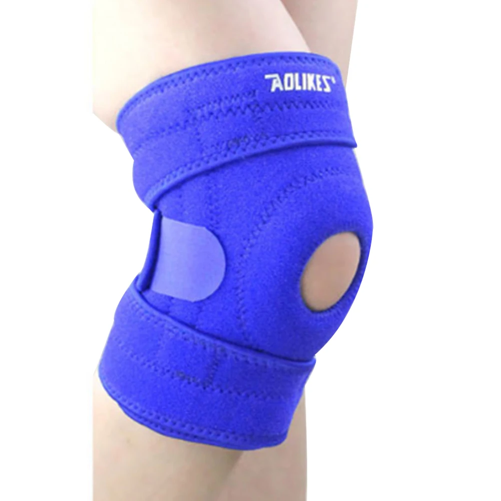

Running Basketball Sports Athletic MCL Runners Adjustable Open Patella Stabilizer Protector To Relieve Pain Left Foot Blue