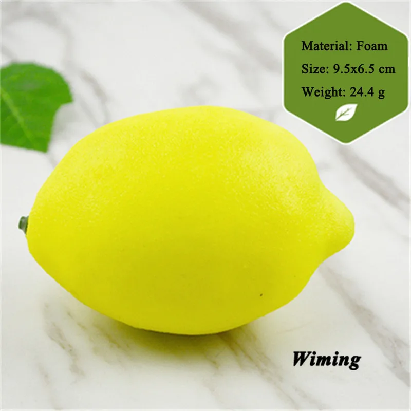 Foam Artificial Fruits Fake Lemon model Lifelike Simulation Fruit props for Party supplies cabinet shop store Home Decoration | Дом и сад