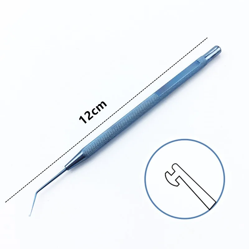 Офтальмологический крюк угол вала титана Kuglen ирис объектив манипулятор пуш