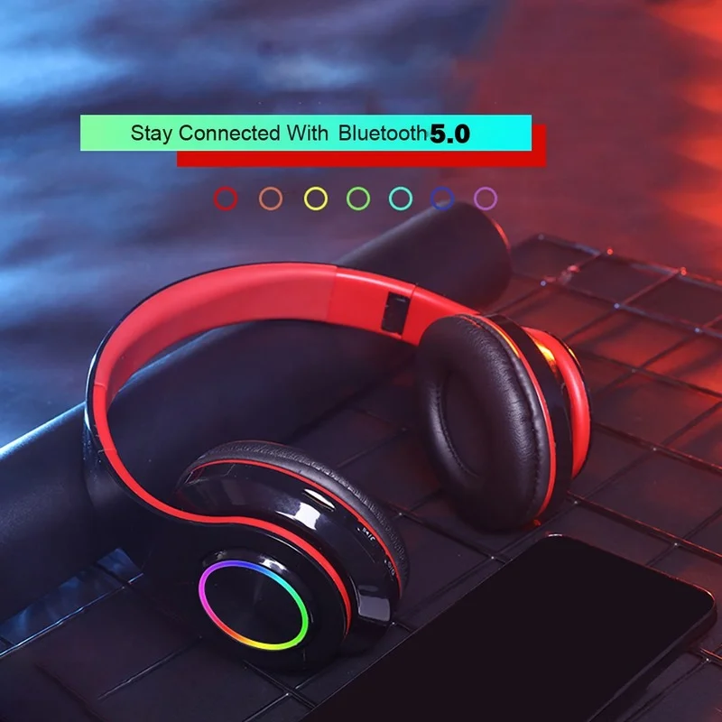 

Foldable Stereo Bluetooth Gaming Headset Wireless Headphones with Mic for PC, Gaming, Laptops