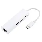 Док-станция USB 3,1, Разветвитель USB Type-C на USB RJ45, адаптер Ethernet Lan, Thunderbolt 3 USB-C, адаптер для Macbook, ПК