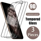 3 шт. полная защита стекла для Apple iPhone 12 11 Pro Max X XS XR Защитная пленка для экрана для iphone 7 8 6 6S Plus SE стекло