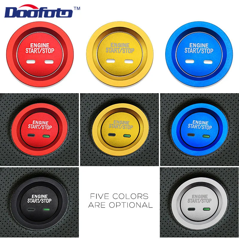 

Doofoto Start Stop Button Cover Engine Ring For Honda-Accord 10 Odyssey-Avancier For-Cadillac Car Accessories Styling Protector