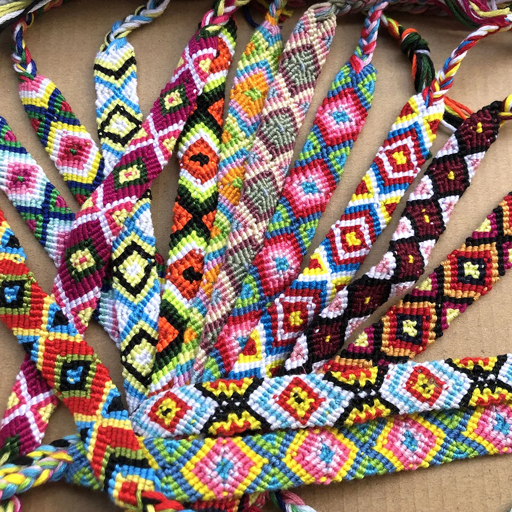 Плетеные браслеты в бразильском стиле бохо для женщин богемный винтажный