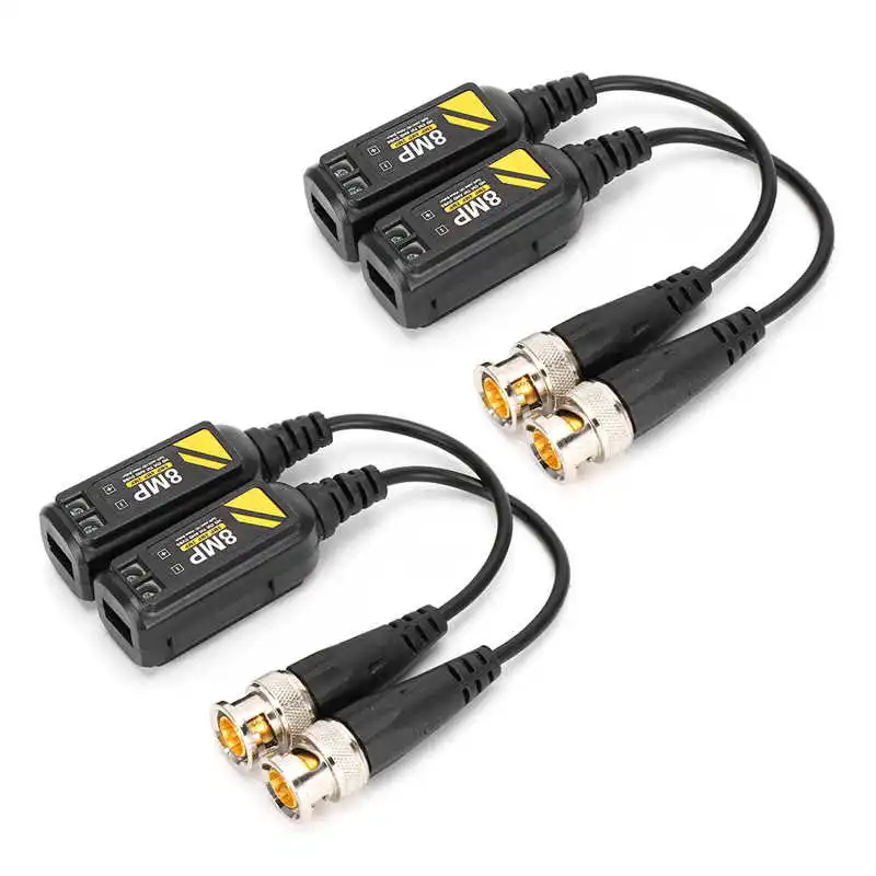 

Passive Video Balun 2 Pair CVI/AHD/TVI/CVBS Analog 8MP HG BNC Male Twisted Pair Transmitter Cable