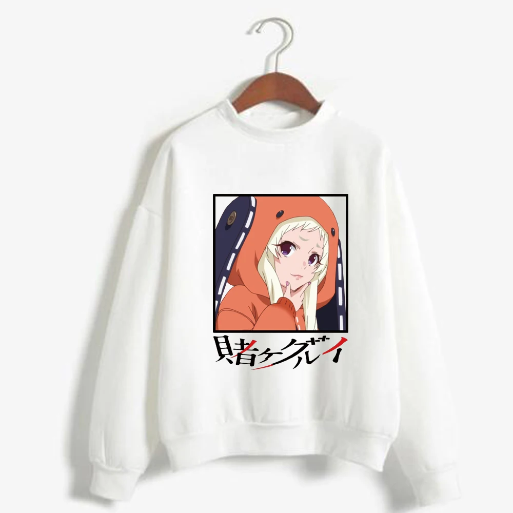 

Kakegurui Yumeko Jabami Горячая Аниме Толстовка с длинными рукавами o-образным вырезом Женская одежда