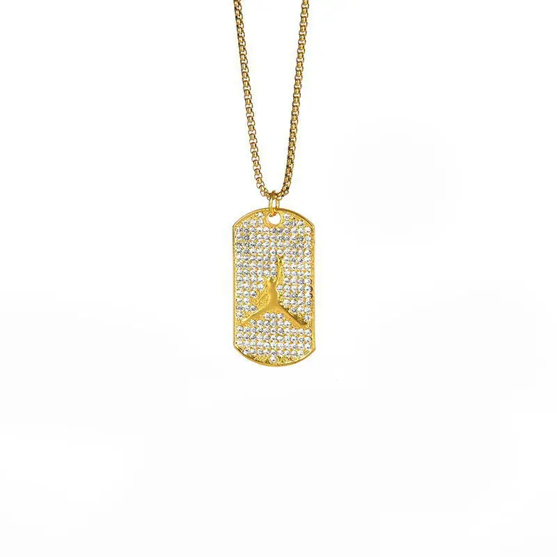 

New Products Europe and America Hot Sale Athlete Necklace Men's Symbol Necklace Jewelry Neutral Matching Jewelry Chain