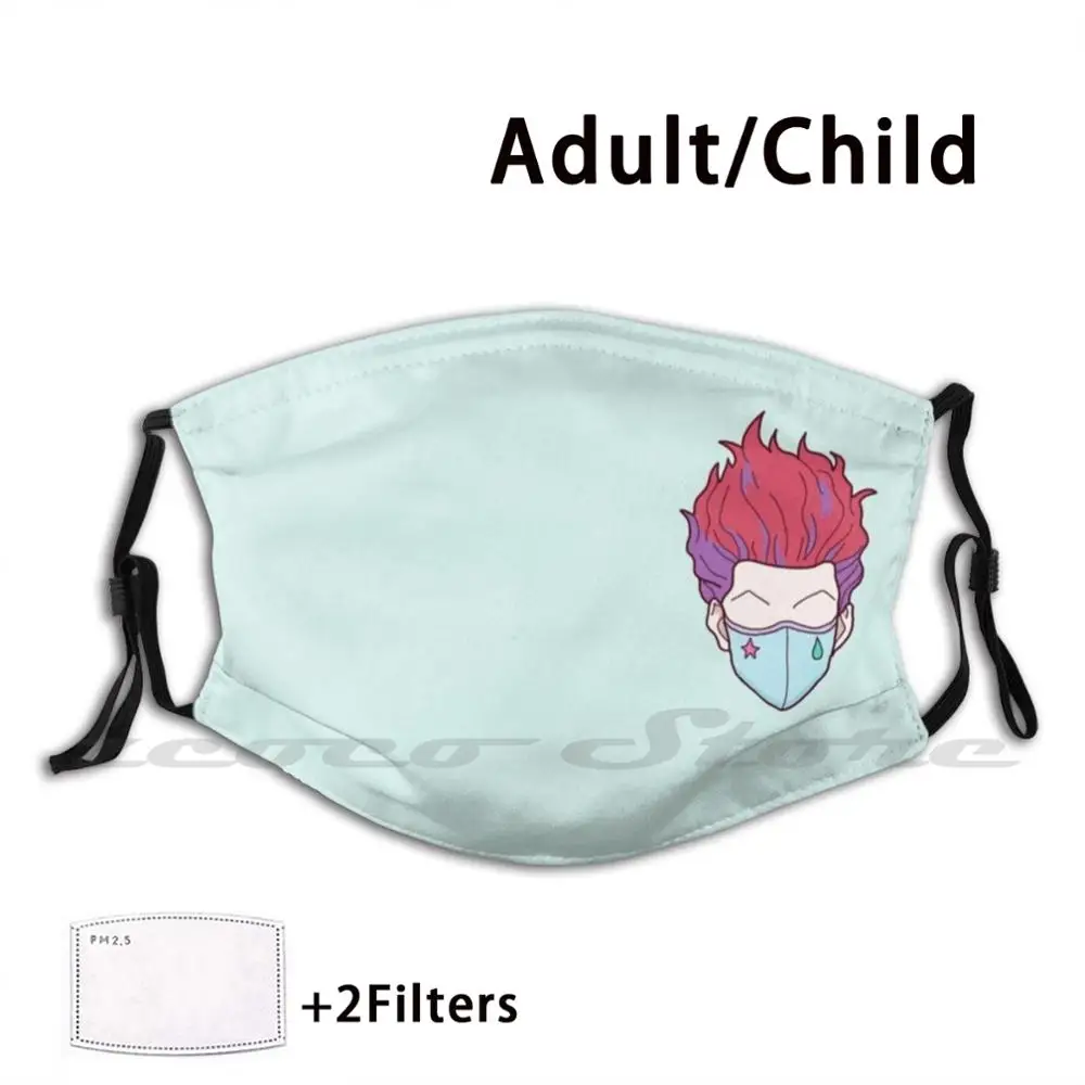 

Quarantine Hisoka Washable Trending Customized Pm2.5 Filter Mask Hisoka Hxh Anime Shonen Hunter Clown Illumi