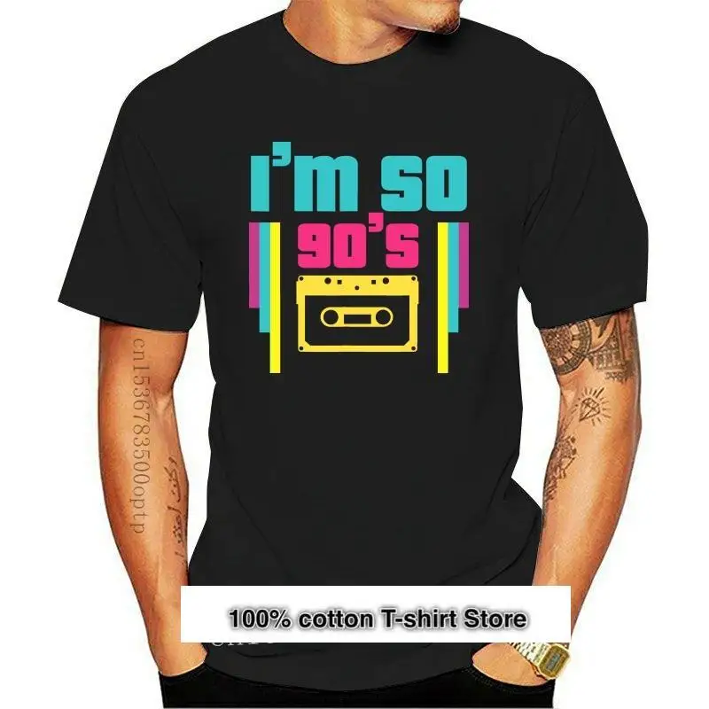 

Camiseta negra de los 90 para hombre mujer, camiseta de fiesta para hombre y mujer