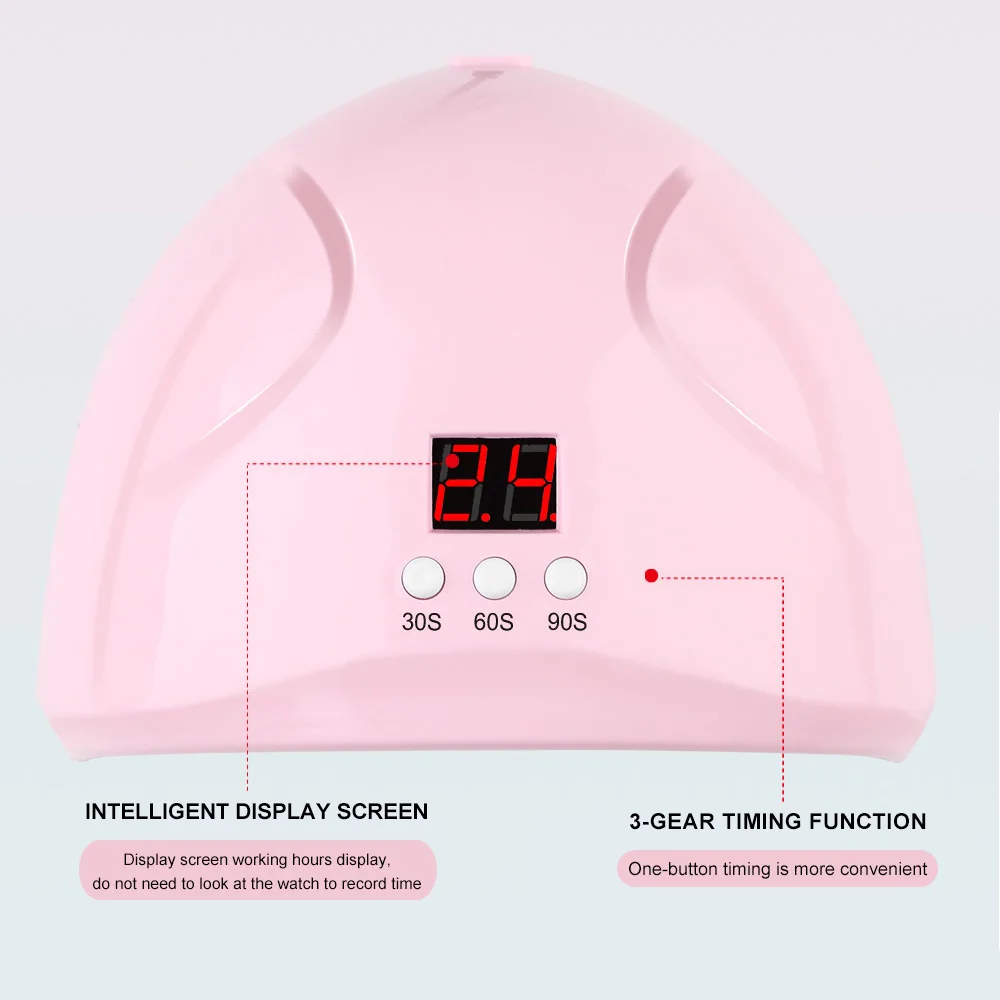 Светодиодный УФ-светильник для сушки ногтей 24 Вт ЖК-дисплей | Красота и здоровье