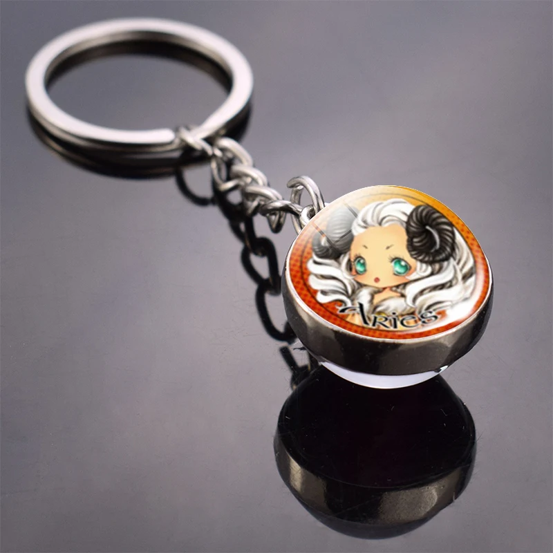 Брелки со стеклянным шариком стеклянный кабошон серебристый цвет Женская