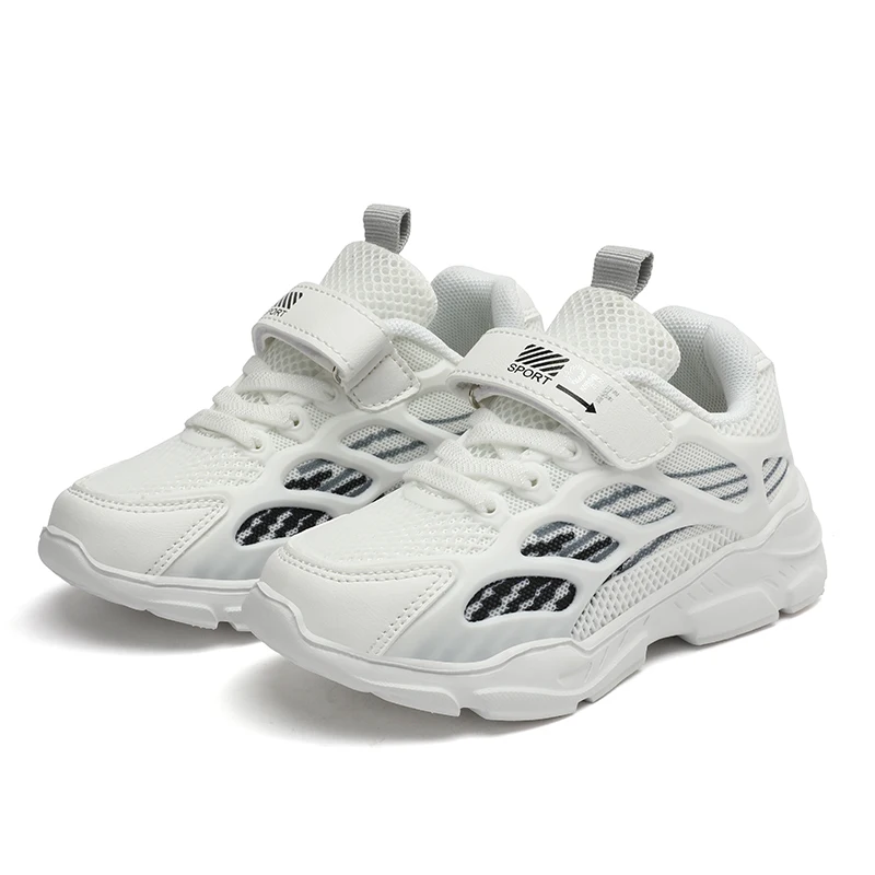 

Four Seasons Fashion New Children's Sports White Shoes Kids Shoes for Girl and Boy Unisex Sneaker Breathable Mesh Size 25-38