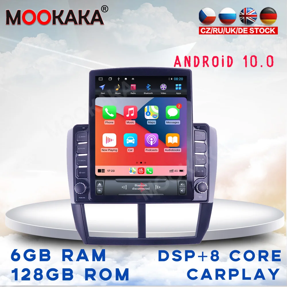 

For Subaru Forester 2008-2013 Car Multimedia Stereo Tesla Screen Android 10 Player Carplay GPS Navigation Head Unit DVD