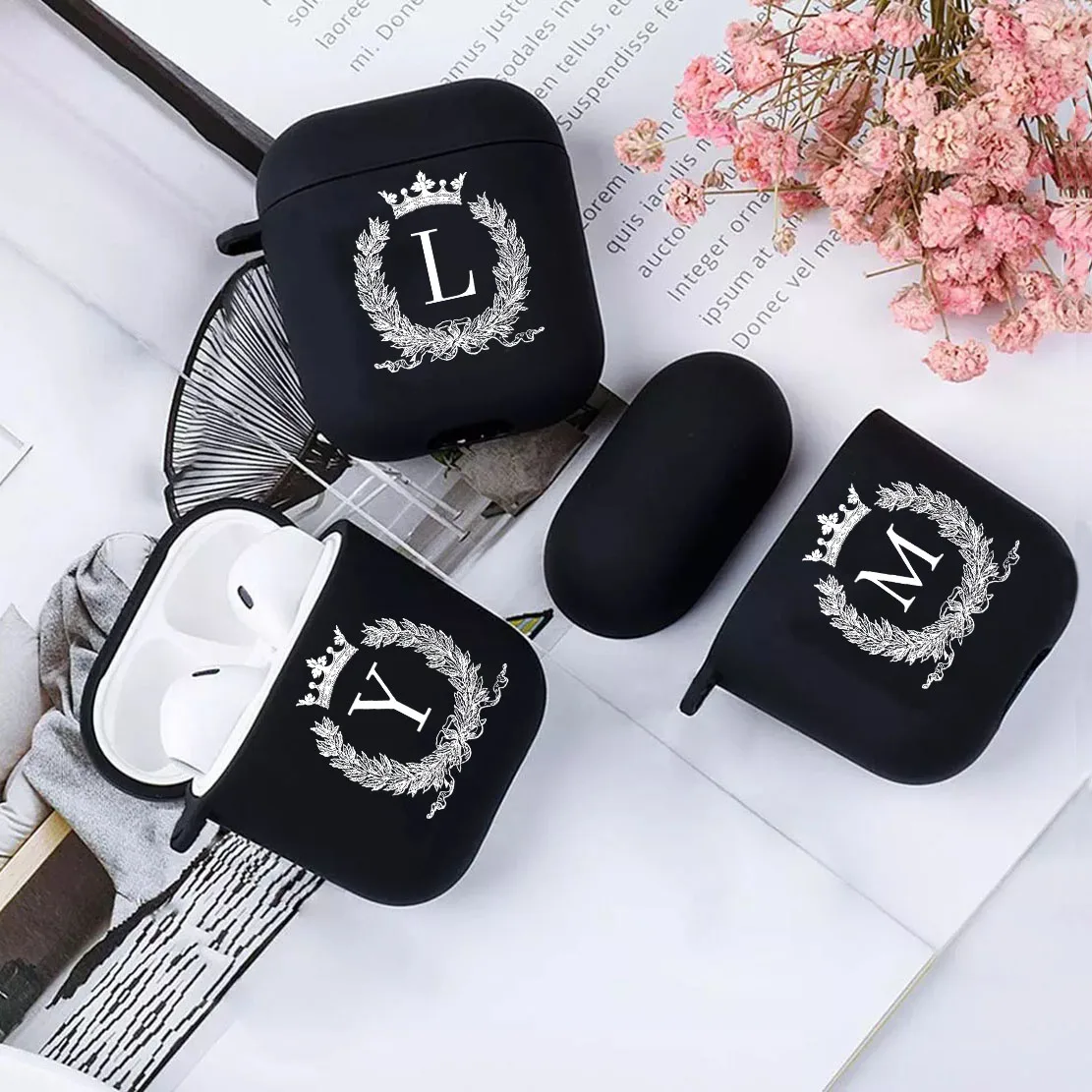 Роскошный силиконовый чехол для наушников с надписью Crown Apple Airpods 1 2 гарнитуры