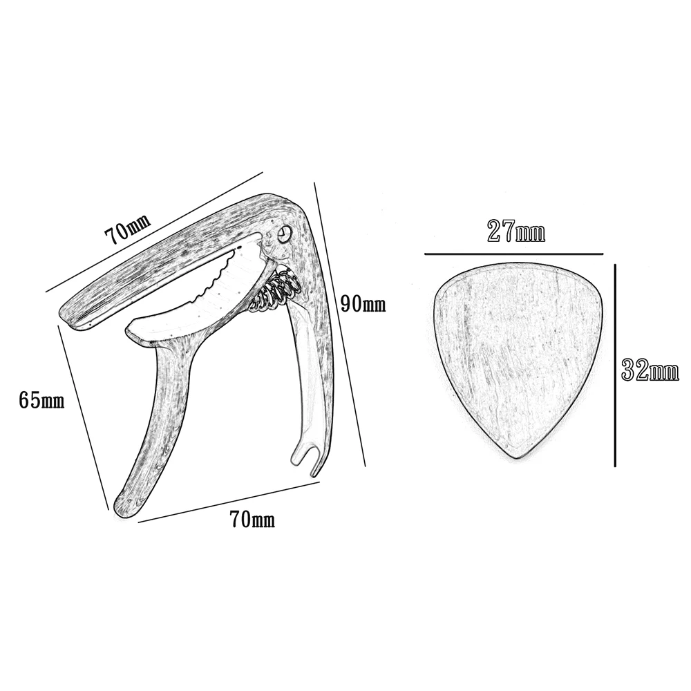 Акустическая народная гитара металлический каподастр со Съемник фиксатора для