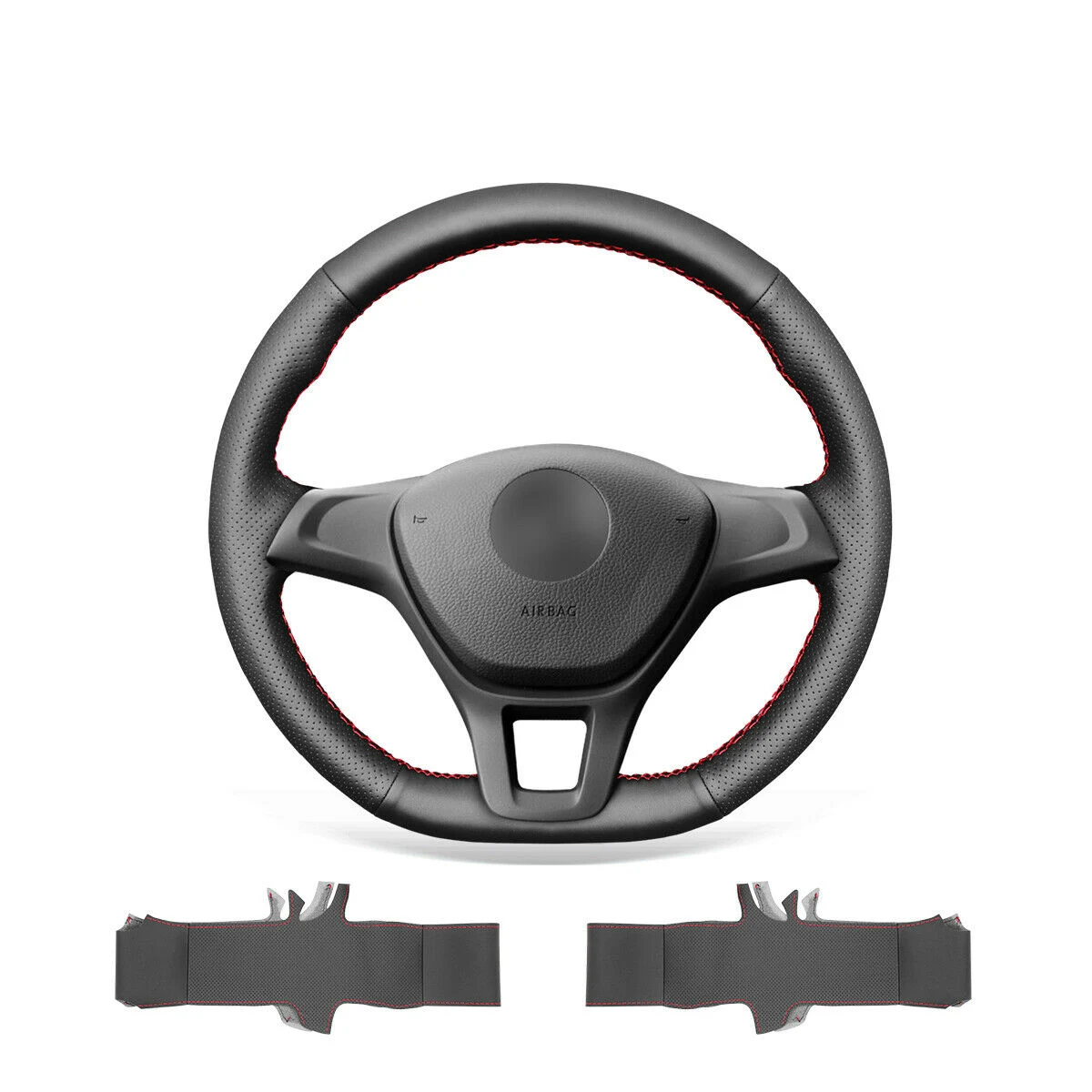 

Черный чехол из натуральной кожи для Volkswagen VW Golf 7 (VII) Golf Sportsvan(SV) Polo T-Roc Up! Caddy