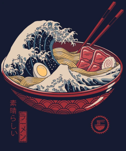 

The Great Ramen Wave of Kanagawa Men's T-Shirt