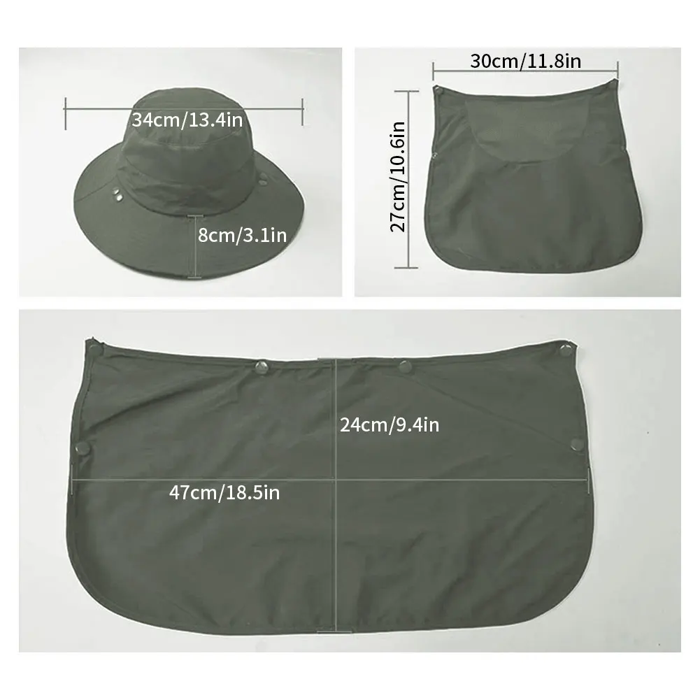 

Unisex Fishing Hat Removable Outdoor Fishing Cap Uv Protection Adjustable Breathable Sunshade Solid Casual Thermal Fishing Hat