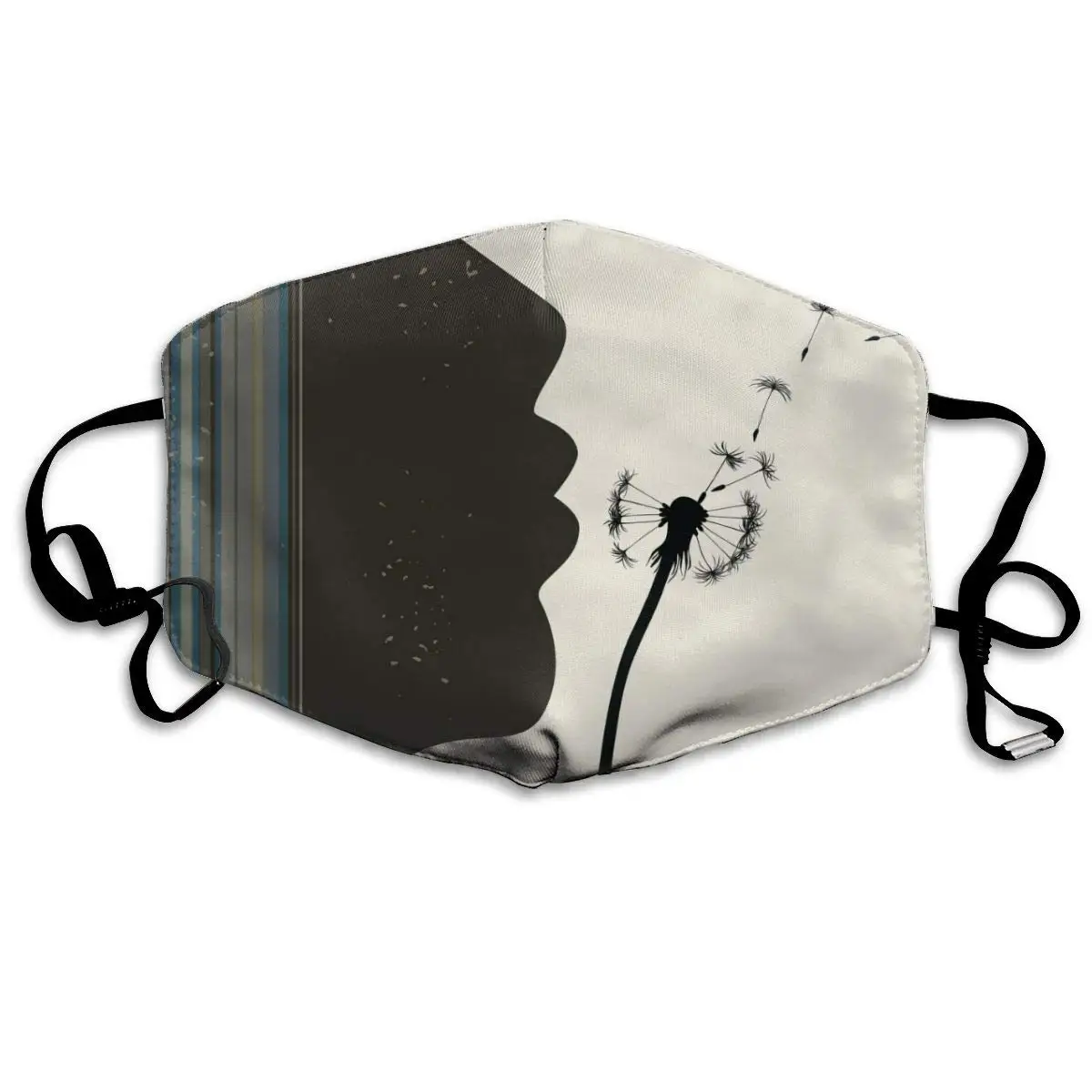 

Girl Blowing Dandelion Half Face Mask Mouth Masks with Earmuffs Anti Dust Anti Haze Windproof Mask