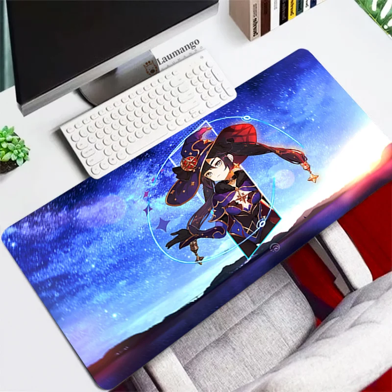

900x400 Genshin Impact Extra Large Super Gaming Accessories Mousepad Professional Computer Mouse Pad Grande Keyboard Desk Mat