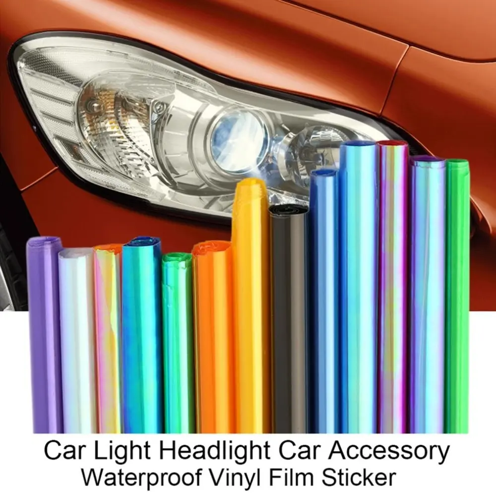 

30*100CM Auto Car Vehicle Fashionable Light Headlight Accessories Car Waterproof Thin Vinyl Film Sticker Lamp Stickers