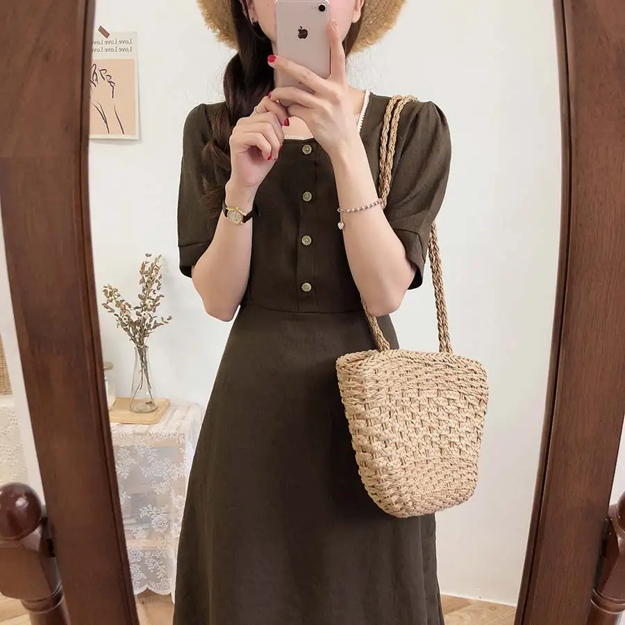 Новое летнее платье для девочек Boho вечерние платья из хлопка и льна женское