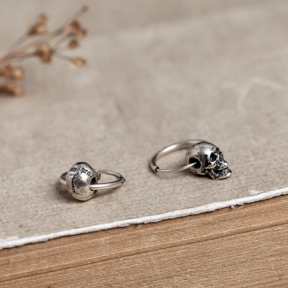

Men's women's universal retro punk birthday gift party jewelry creative skull head earrings wild earrings earrings wholesale