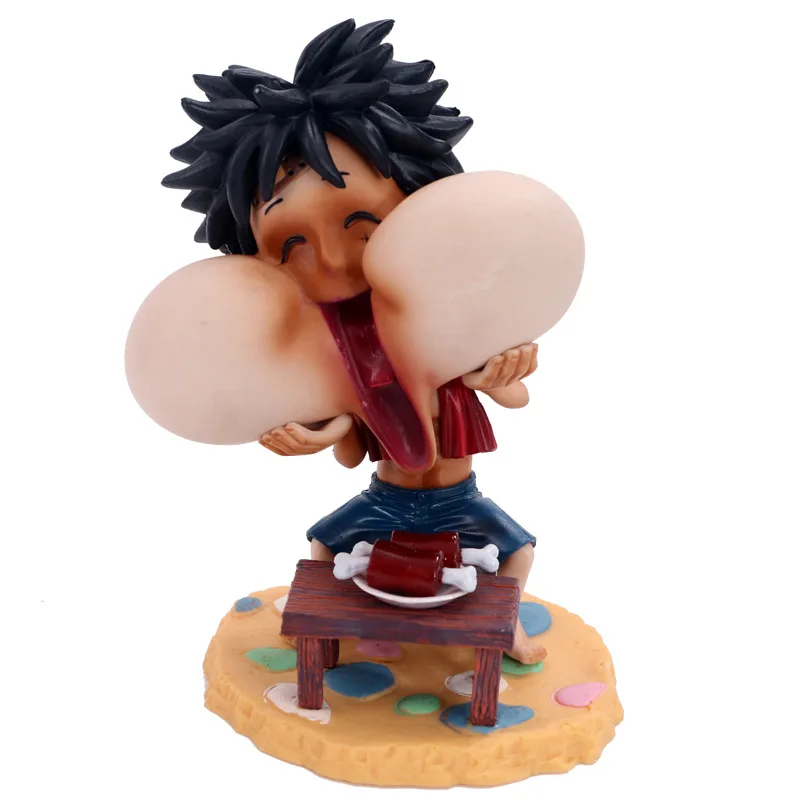One Piece GK Smile Monkey D Luffy Q версия аниме фигурка модель 12Ccm Статуэтка из ПВХ
