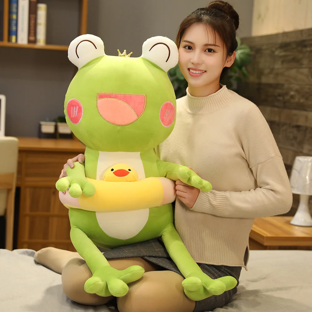 

Creative 40-90cm Cute Frog Plush Toys Stuffed Lovely Animals Dolls Soft Baby Sleep Pillow for Kids Girls Birthday Gifts