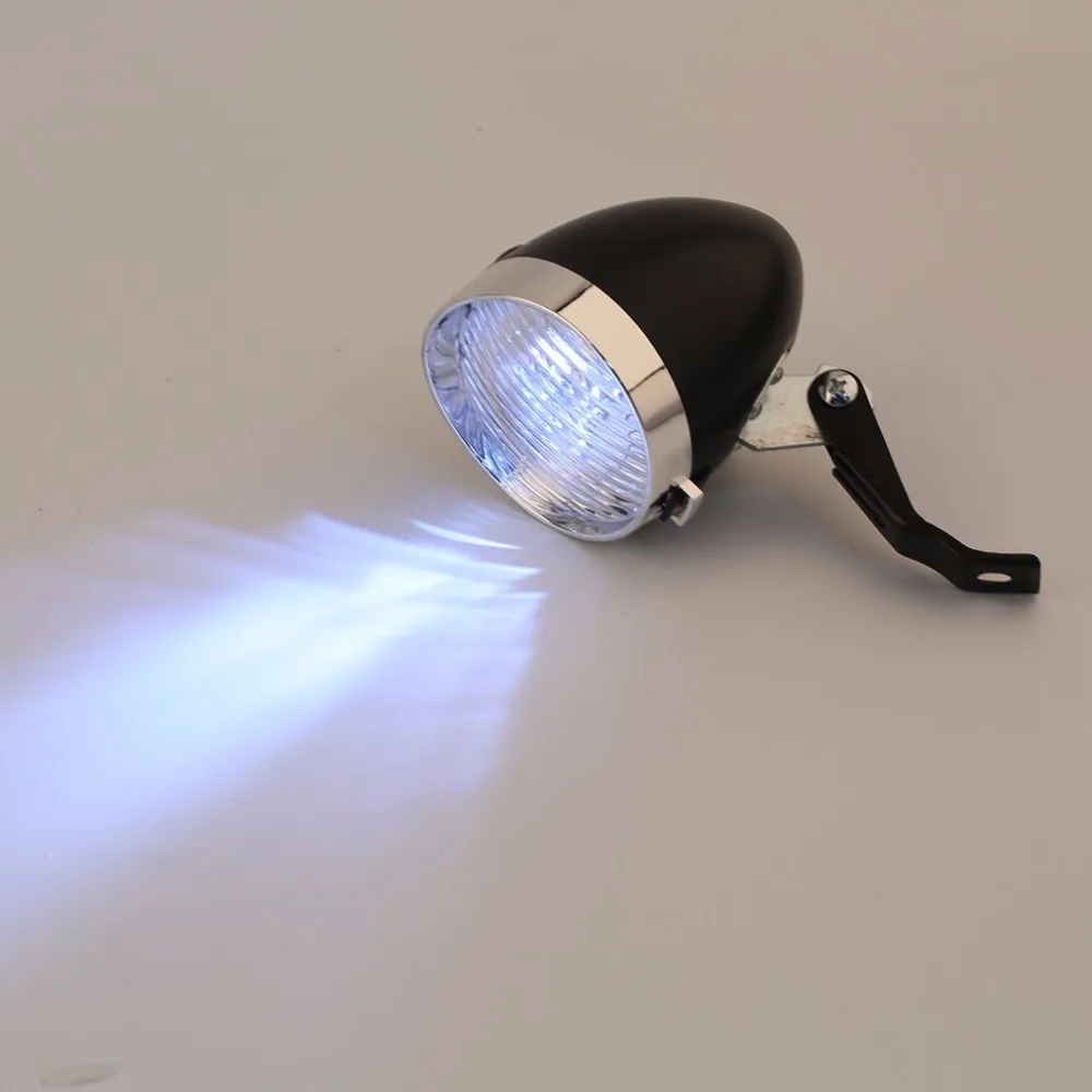 

High Quality 3 LED Vintage Bright Flashlight Lamp Bicycle Headlight Bike Front Light Headlight 3 Leds Battery Handlebar Ccc
