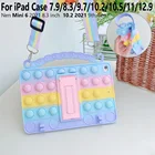 Силиконовый чехол для планшета IPad 10,2 2021 Mini 6 5 4 Pro 10,5 11 9,7 2017 6 Air 2 1