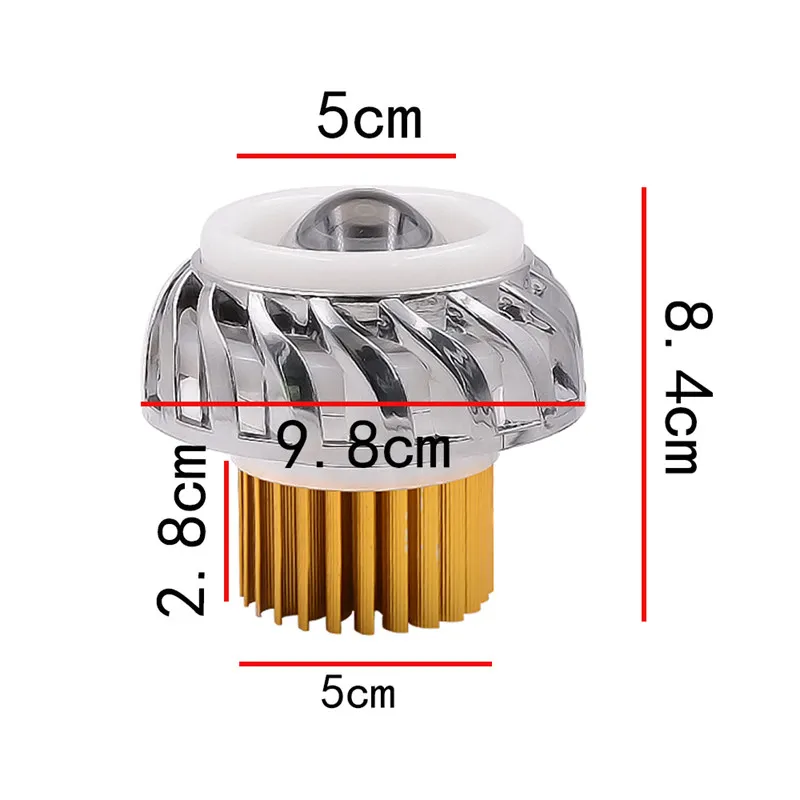 12V Motorcycle Head Light Lamp Projector Lens With Led Angel Devil Eyes Headlight 30W 1200Lm 200000H Double Aperture | Лампы и