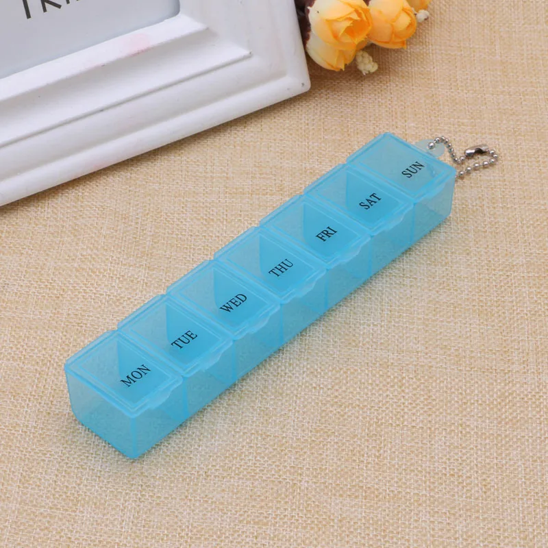 

2021 New 7 Day Transparent Storage Box Jewelry Ornament Drug Compartment Display Case