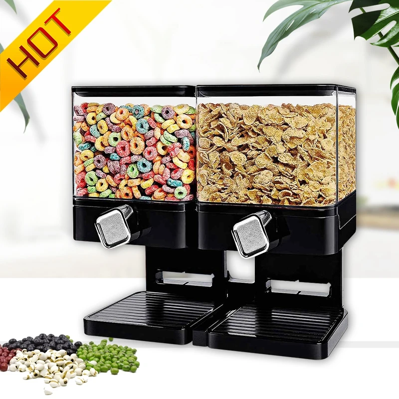 Двойной диспенсер для зерновых контейнер хранения сухой еды Снэк кухонная