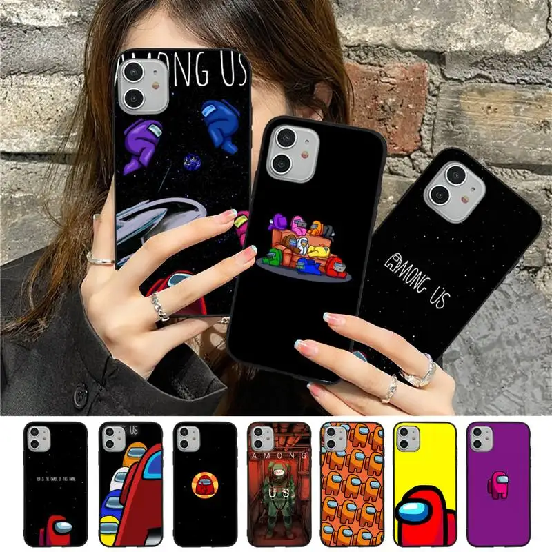 

Among-Us Game Phone Case For iPhone 13 11 8 7 6 6S Plus X XS MAX 5 5S SE 2020 XR 11 pro Funda