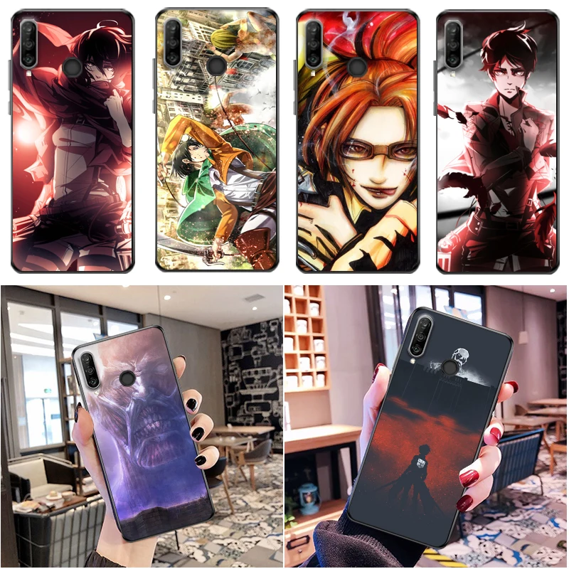

Attack On Titan Armin Arlert Levi Mikasa Ackerman Eren Jager Phone Case For Huawei P30 Lite Pro Carcasa Soft TPU Coque