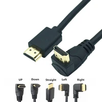 4k2k 60hz up down left right angled 90 degree male 2 0 a male to hdmi compatible v2 0 hd extension cable 2 0v angle cab