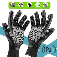 pet hair grooming glove cats soft rubber pet hair remover dog horse cat shedding bathing massage brush clean comb animals